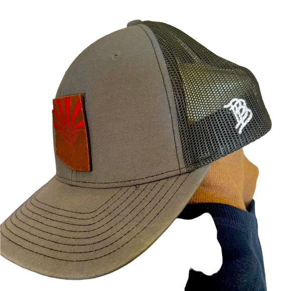 Arizona State 48 curved trucker hat by Richardson excellent condition grey red - Picture 3 of 4